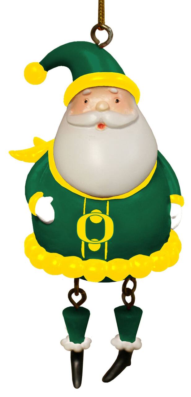 The Memory Company NCAA Dangle Legs Santa Ornament